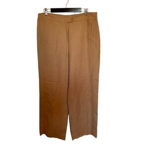 Nygard collection linen blend slacks, trousers golden brown
